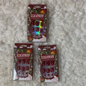 Magic Fingertips Red Nail Set